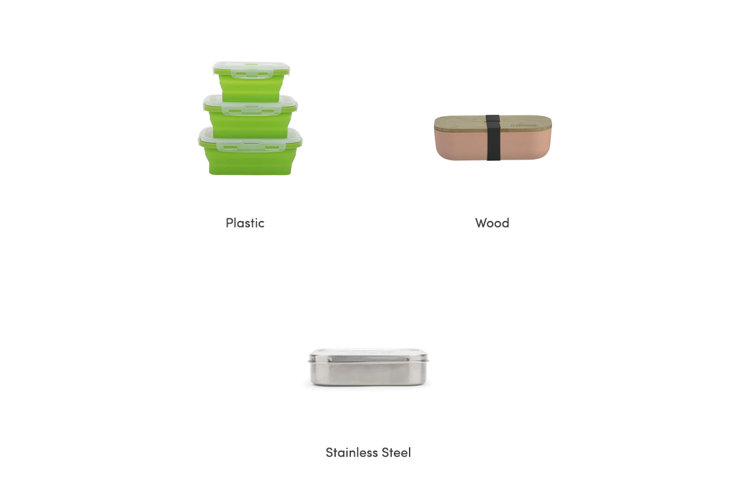 bento box material collage