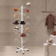 Organisateur vertical peu encombrant pour chapeau et perruque (base 19,69 po), arbre à capuchon en métal robuste avec 5 roues verrouillables-852600103-852600107