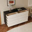 Armoire d'appoint moderne en bois manufacturé noir