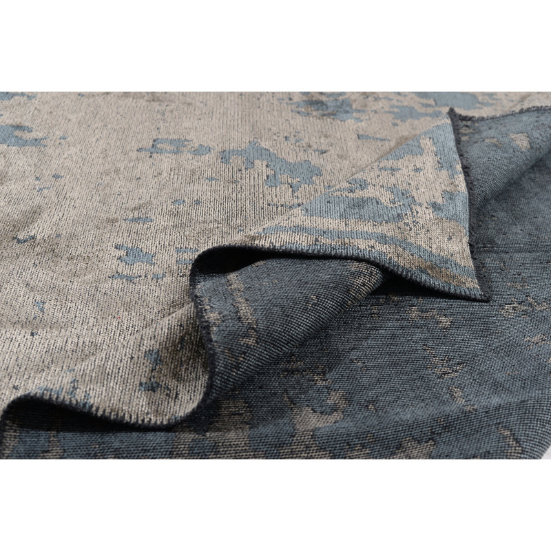 Tapis gris / bleu Rapture, Rectangle 7 pi 10 po x 9 pi 10 po