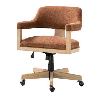 Ackeron Ocean Modern Farmhouse Solid Wood Simple Assembly Swivel Office Chair with Tilt Function