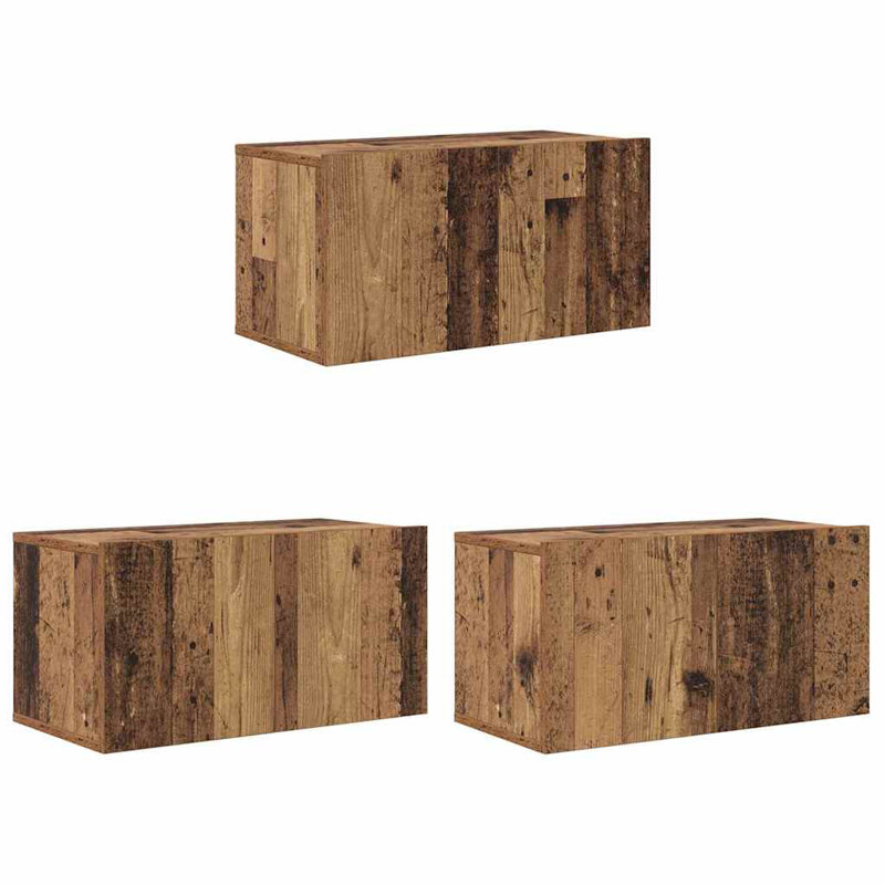 TV Cabinet 3 Pcs 60 X 30 X 30 Cm Engineered Wood, Brown
