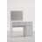 Makeup Vanity Table with Mirror and Cabinet, White