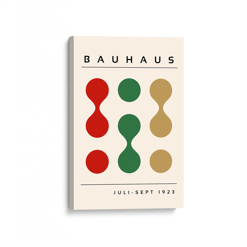 «Bauhaus Shapes», reproduction réinventée sur toile, Toile tendue, H 36 po x l 24 po