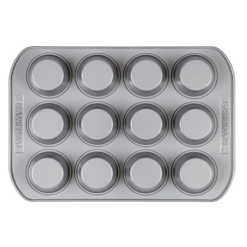 Farberware Bakeware Nonstick Muffin Pan / Cupcake Pan, 12-Cup, 1.25'' H x 15.25'' W x 10.5'' D