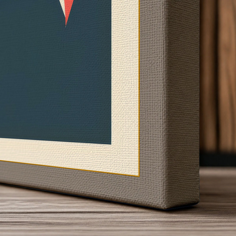 Streamlined Aircraft Mid-Century - Wrapped Canvas, 18x12 - 45.7 x 30.5 cm, Taupe Border