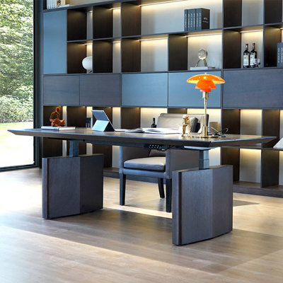94.48" Italian Minimalist Desk with Dual-Motor Lift and Smart Memory Control