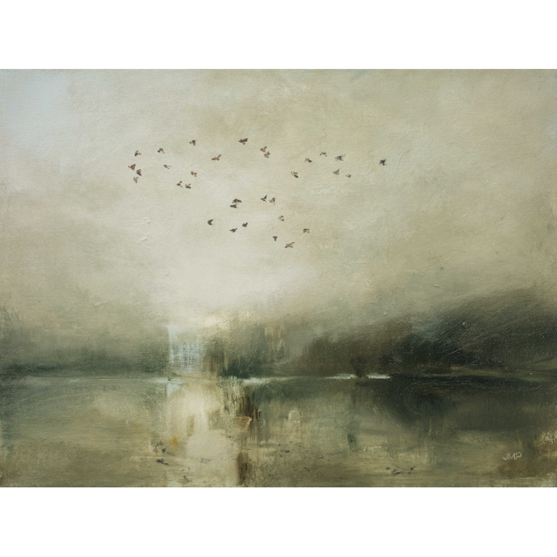 Envol du soir - peinture sur toile tendue, H 36 po x l 48 po