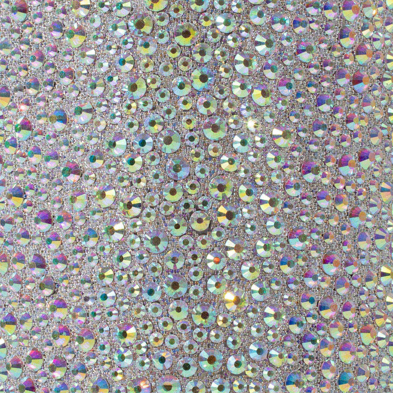 Verre Strass, Argent irisé