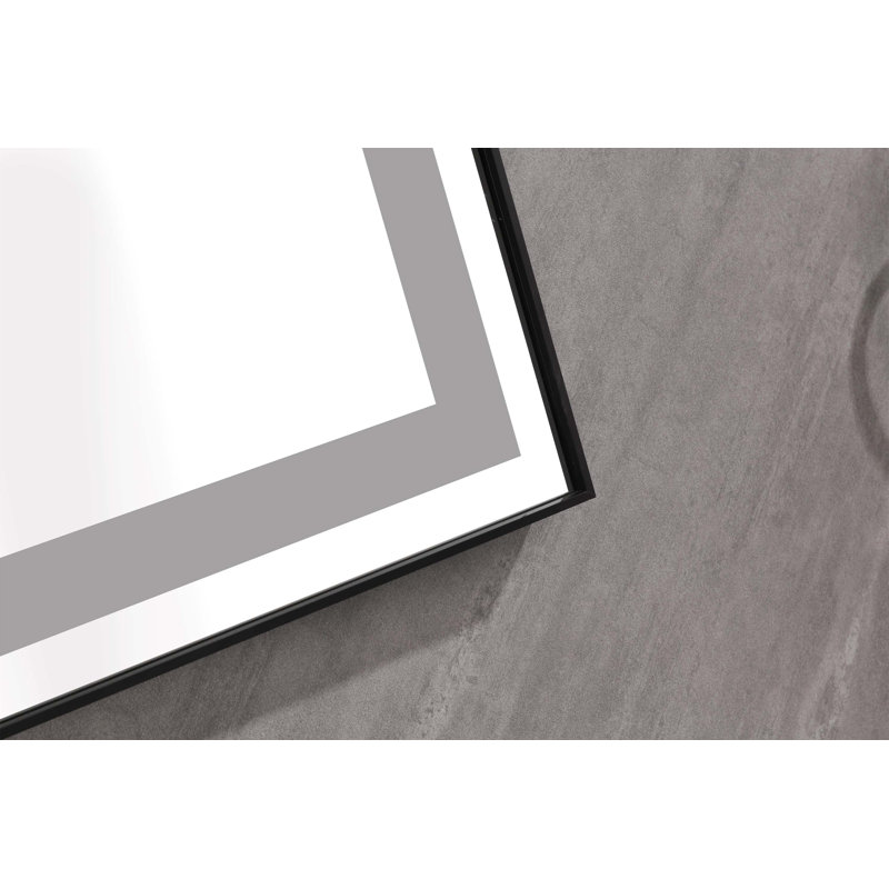 Miroir mural de salle de bain Kahle, 24 po x 40 po, Blanc, Rectangulaire
