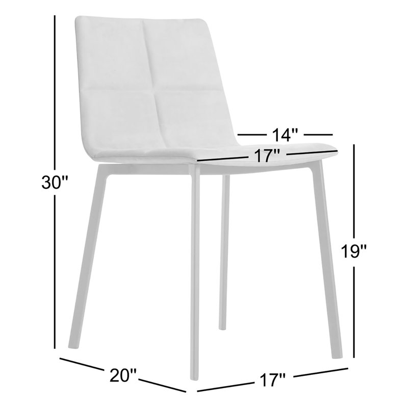 Between Us Leather Dining Chair, Camel Genuine Leather