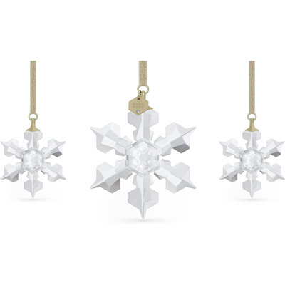Ensemble de décorations de flocons de neige, cristaux blancs Swarovski