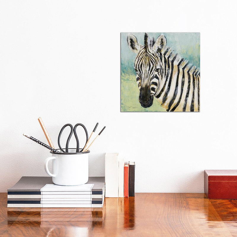 Painterly Zebra by Tava Studios - Gallery-Wrapped Canvas Giclée on Canvas, 30.48 cm H x 30.48 cm W, Canvas