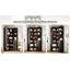 Bibliothèque en coin de 33 po x H 76 po avec 2 tiroirs, 7 tablettes en forme de L avec 10 espaces de rangement ouverts, armoire de coin moderne pour le salon, le bureau personnel-1467254909