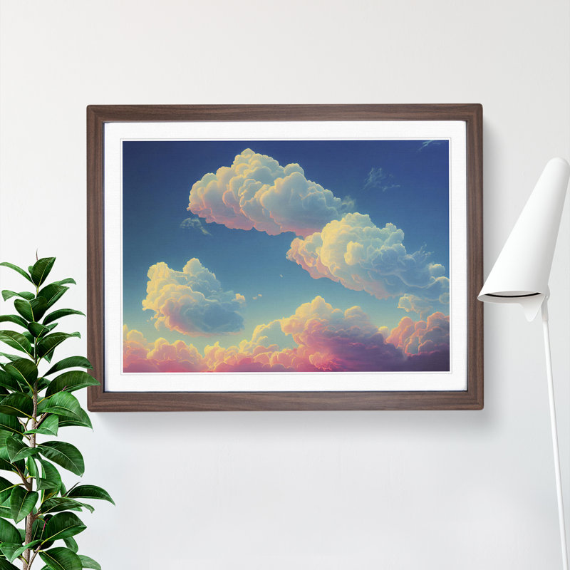 Spellbinding Cloudy Sky - Framed Print, 46cm H x 64cm W x 2cm D, Walnut