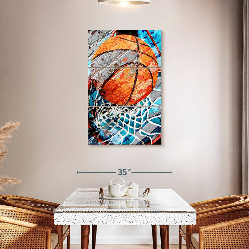 Anneau de basketball Sirci - grunge, H 45 po x l 28 po