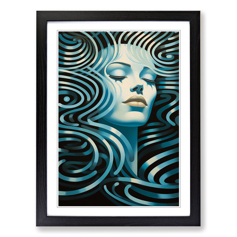 Single Picture Frame Print on Wood, Black Framed, 34cm H x 25cm W
