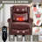 Red Genuine Leather Manual Massage Recliner - Rocker, Swivel, Heating, Living Room