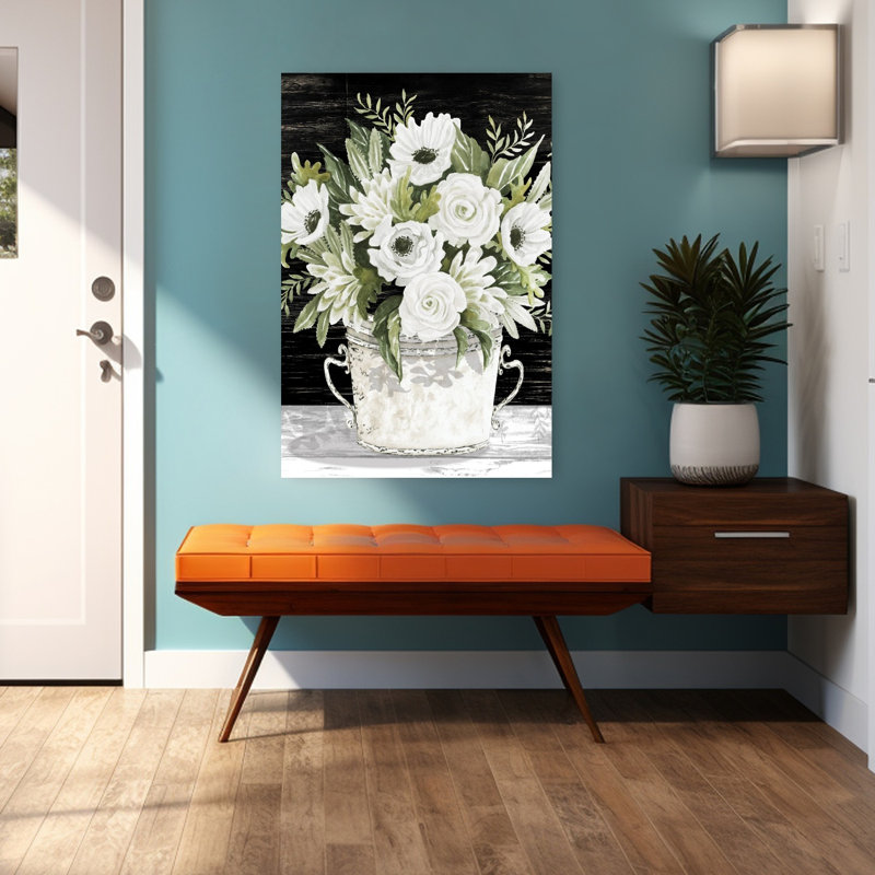 Art floral contemporain fabuleux, H 48 po x l 32 po