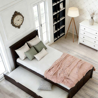 Lit plateforme avec lit gigogne simple