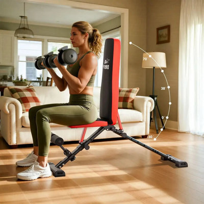 Banc de musculation pliable Flybird WB6 | Capacité de 880 lb, réglage rapide de 8 positions à 3 angles
