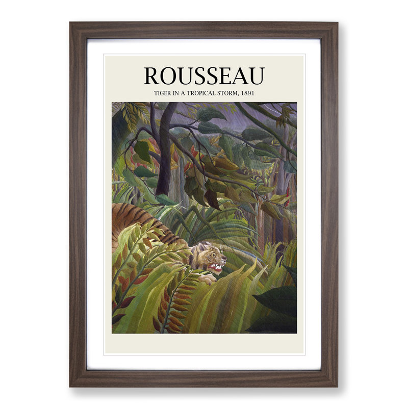 Surprise by Henri Rousseau - Single Picture Frame Print, Walnut Framed, 36cm H x 27cm W x 2cm D