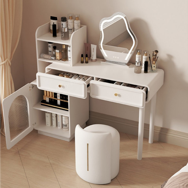 Makeup Vanity with Light mirror,2 drawers