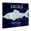 "Locals Only with Fish", art mural sur toile par Jetty Home, LLC-1721019251