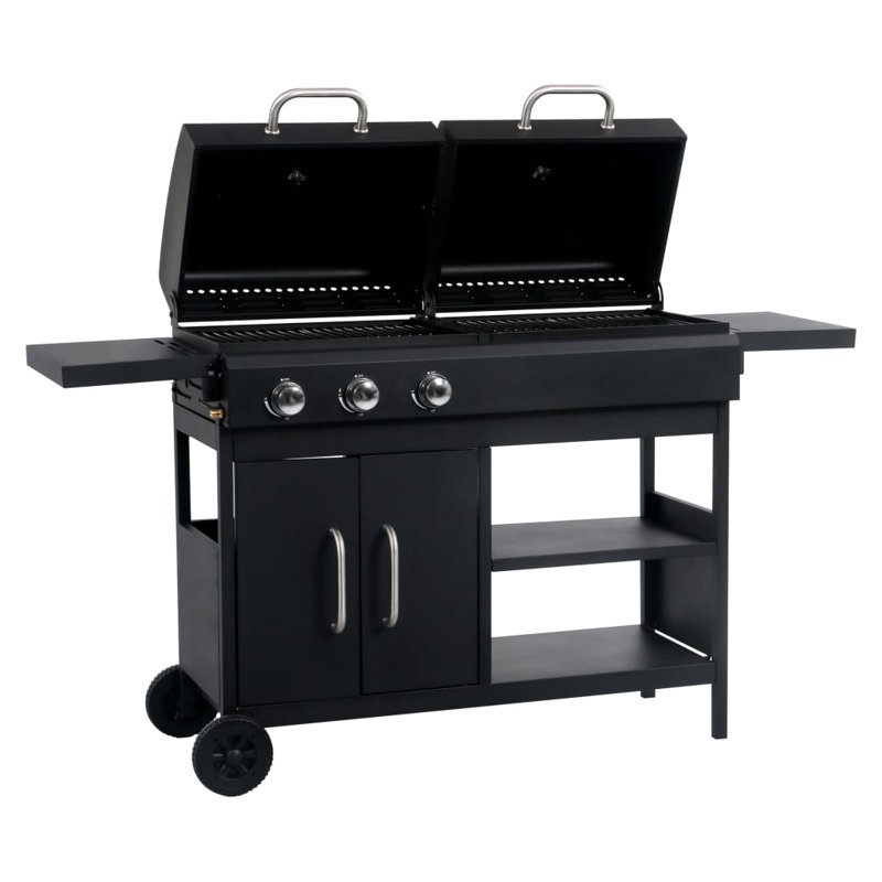 Theroux Symple Stuff 3 - Burner Countertop Liquid Propane 28660 BTU BTU Gas Grill with Cabinet