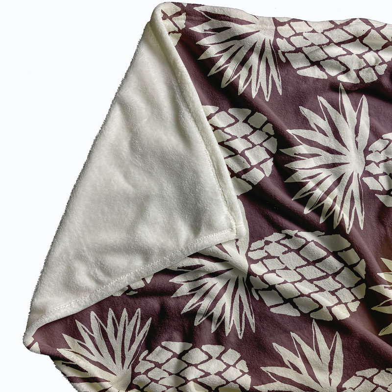 Jeté polaire Botanical Blooms, L 30 po x L 40 po, 1.75, Mauve ancien