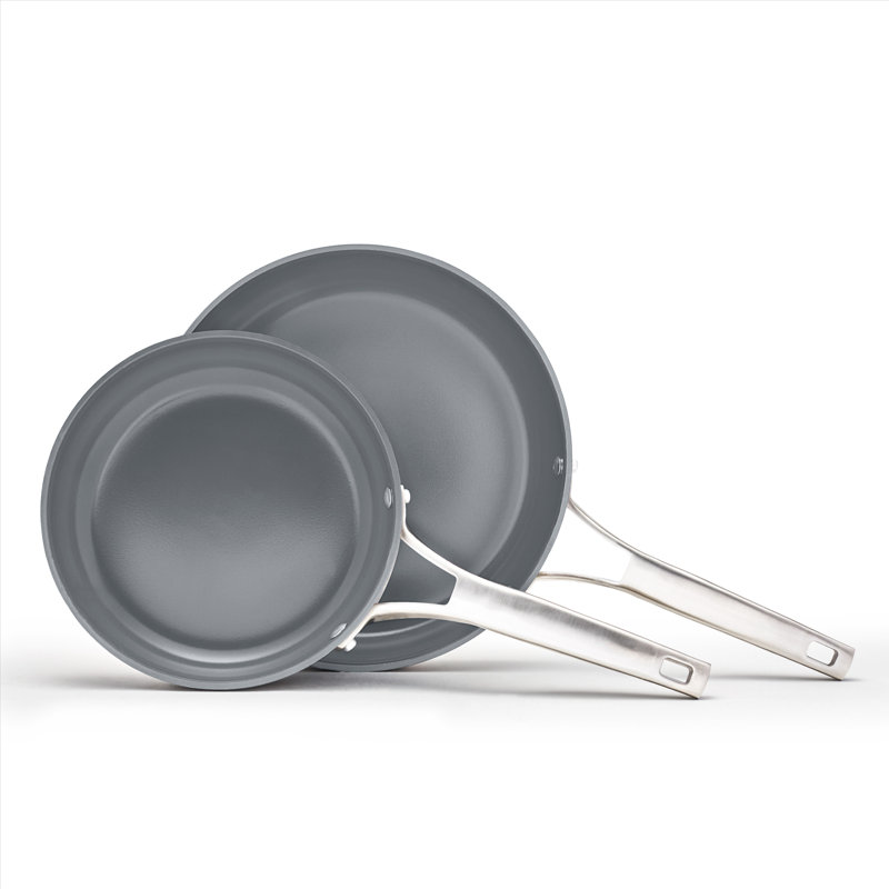 Calphalon  Premier Ceramic Nonstick 8" and 10" Frying Pan Set, Midnight Blue