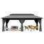 Pavillon de jardin extérieur 20 'x 10' avec double toit souple ventilé, filet, rideaux d'intimité-134461688
