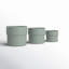 Mushroom Set of Three Ceramic Planters - 10" x 10" x 9"-1412844041