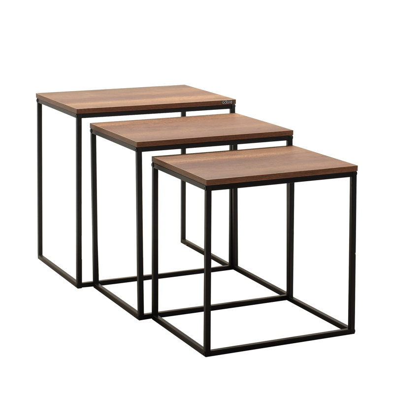 Table gigogne (3 pièces), Brun