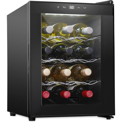 Schmck Single Zone 13.6'' Freestanding 12 Bottle Wine Refrigerator — FIN-0019242 | Fridge.com