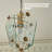39.37" Snowflake-Shaped Glass Pendant Light, Rustic Elegance for Home