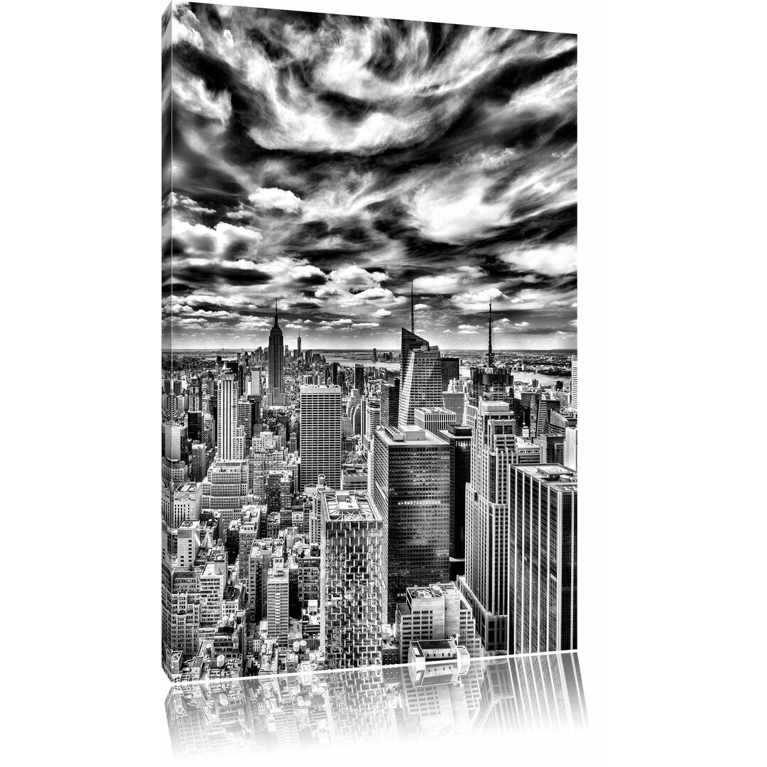 Leinwandbild New York Skyline in Monochrom