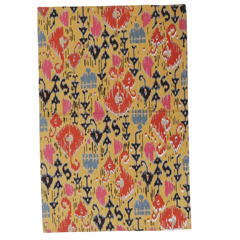 Flatweave Wool Ikat Area Rug in Multi