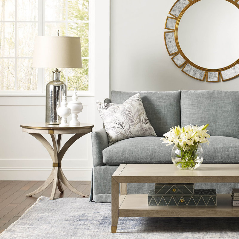 Luna Ash Veneer Rectangular Coffee Table with Lower Shelf