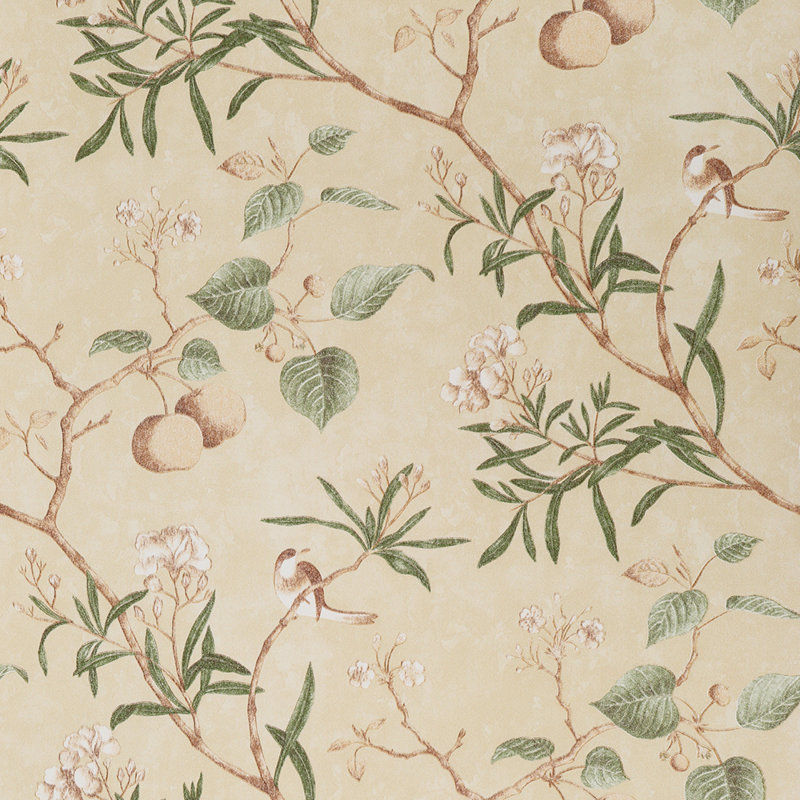 Monacada 10m x 53cm Semi-Gloss Wallpaper Roll, Light Yellow