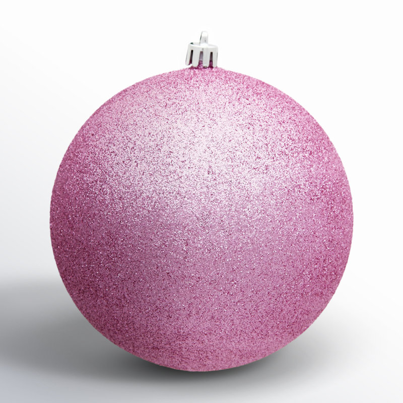 Ornement boule des Fêtes, Rose, H 2,75 po x l 2,75 po x P 2,75 po