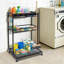 Organisateur d'outils de jardin, porte-balais avec rangement pour produits de nettoyage, chariot de rangement pour produits de nettoyage
