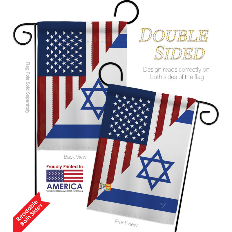 Ensemble de 2 drapeaux de jardin 19 pi 13 po en polyester American Friendship GF Impressions