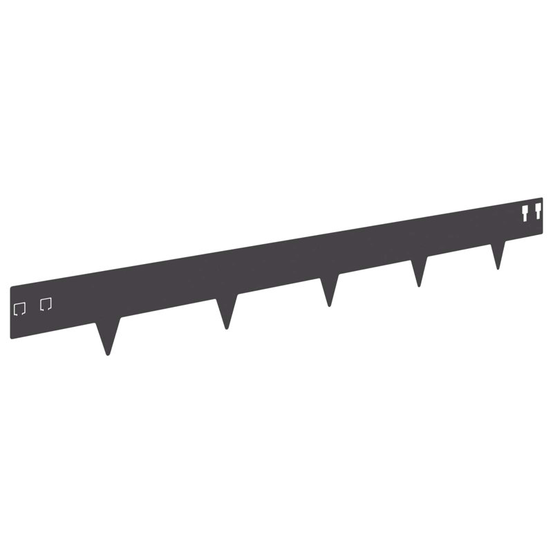 100 cm W Steel Lawn Edging Fencing, White, 25cm H x 100cm W