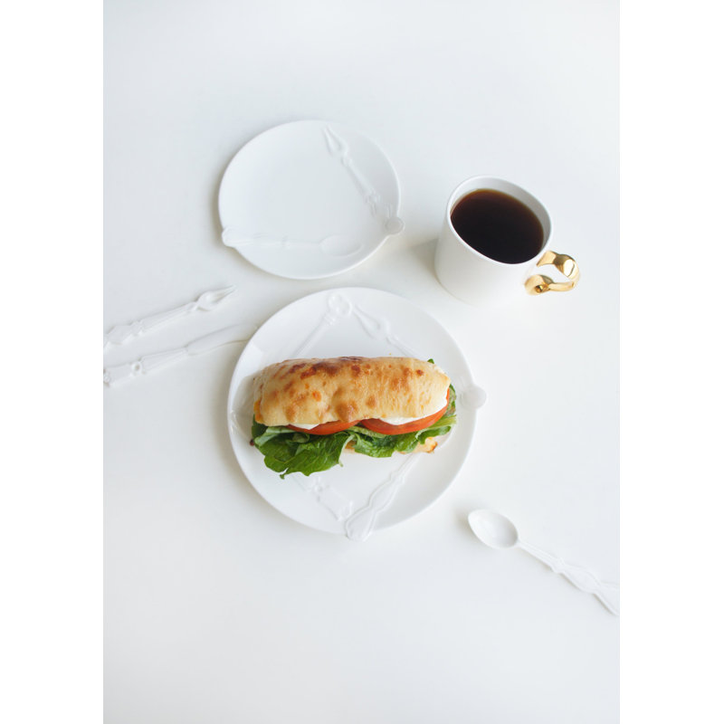 Cutlery Bone China Coffee Mug, Gold