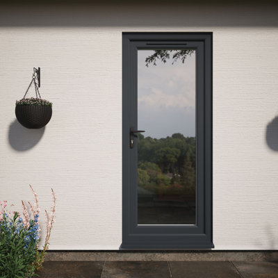 Crystal Direct Clear Glass Finish Polyvinyl Chloride (PVC) Prehung Door