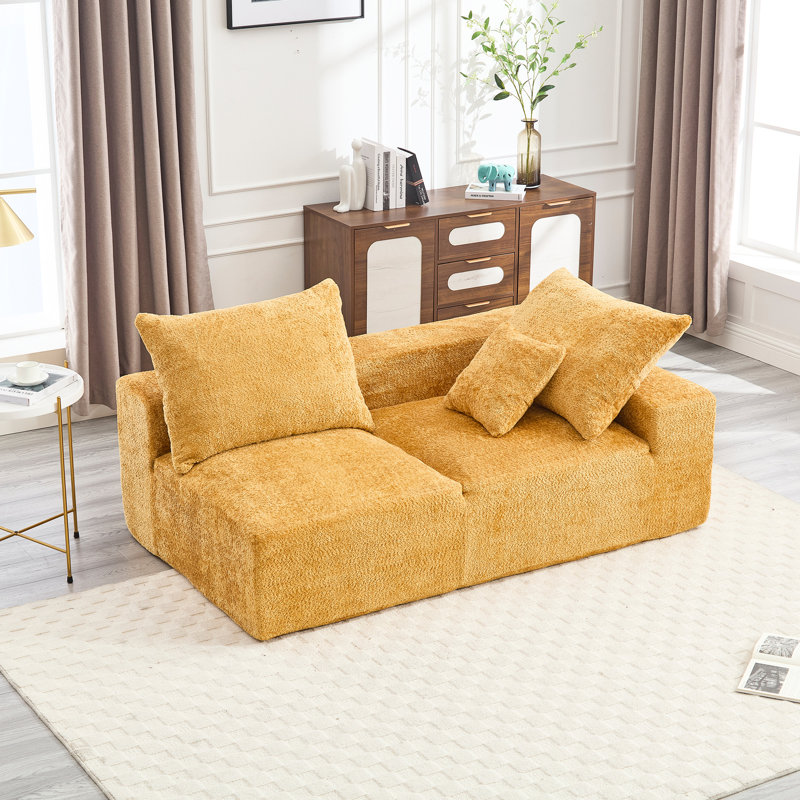 Canapé en chenille 2 exquis - doux et soyeux, mousse, structure confortable pour deux personnes, améliorant le niveau de confort de votre maison