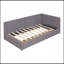 Lit de jour rembourré avec 2 tiroirs de rangement, structure de canapé-lit simple, aucun sommier nécessaire, tissu en lin-507507275