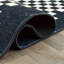 Tapis contemporain à bordure à carreaux lavable et antidérapant-634342962