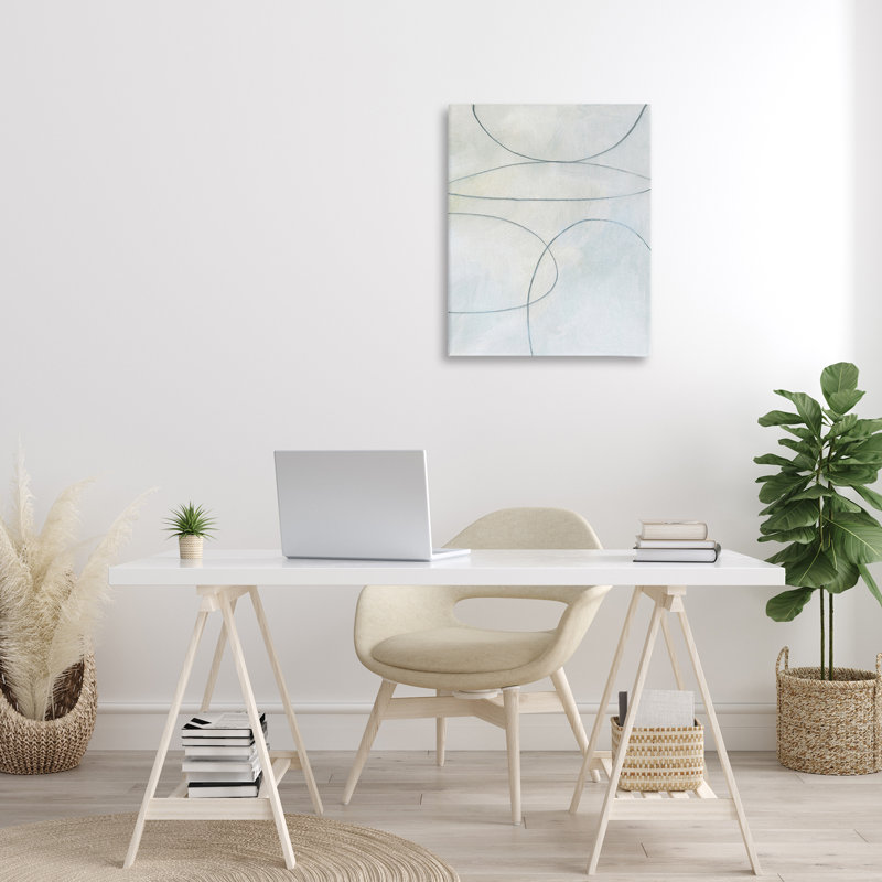 «Oblong Shapes Doodle Floater», art mural sur toile par Victoria Barnes, H 30 po x l 24 po x P 1,5 po